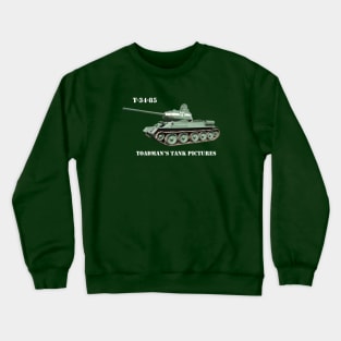 T-34-85 Medium Tank w/Toadman txt_wht Crewneck Sweatshirt